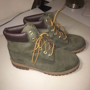 Army green Timberlands